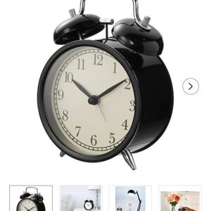 IKEA Dekad Nostalgic Bell Alarm Clock Steel & Glass.